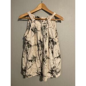 Bellambia Womens Top Small Tie Dye Linen Strappy Relaxed Made in Italy Lagenlook
